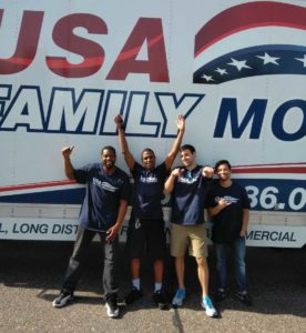 Four USA Family Moving movers