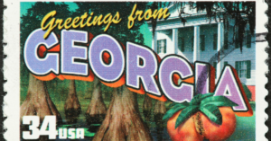 photo of a Georgia postcard