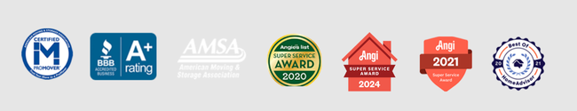 Accreditations earned by USA family over the years as a moving company